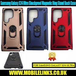 Samsung Galaxy S24 Ultra Shockproof Magnetic Ring Stand Kick Back Case